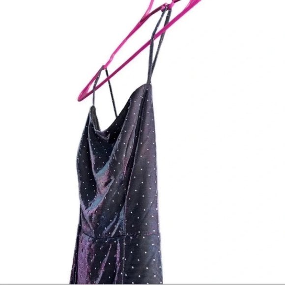 JULES AND CLEO dotted iridescent lace-up back short dress Size 6 - Picture 4 of 15